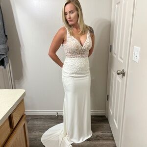 Sheath wedding gown